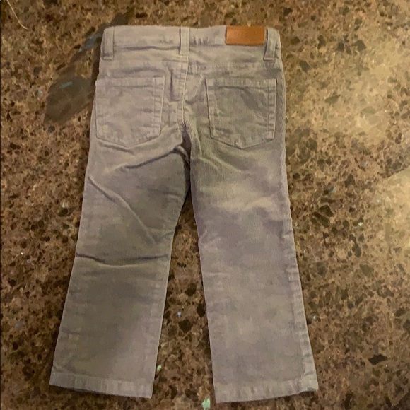 2 Janie & Jack Corduroy pants 18-24 + 2T Reindeer Blue & Solid Gray - Picture 9 of 11